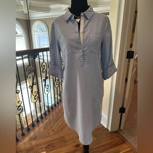 Blue chambray shirt dress size XS